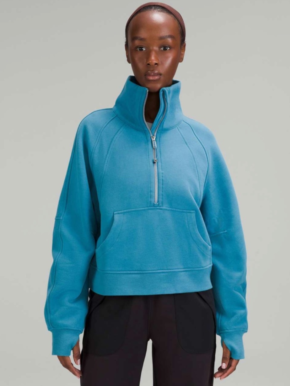 Lululemon Scuba Oversized Funnel Neck Half-Zip Oceanic Blue M/L